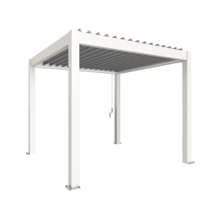Pergola in metallo Biohort bianco/argento 312x312x264 cm