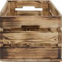 Cassa in legno di pino fiammato L, 23,9x39x29,2 cm, con maniglie. Ideale per lo stoccaggio.