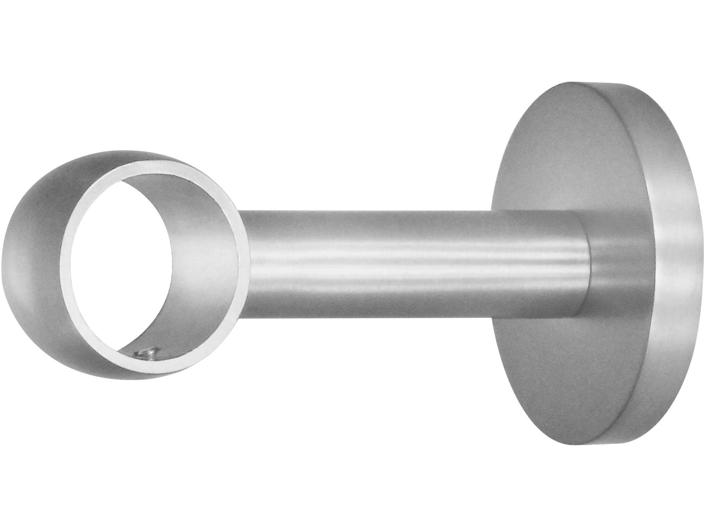 4 Supporti Per Asta Armadio In Acciaio Inox 304 - Diametro 22 Mm - Con Viti - Argento Satinato - 3