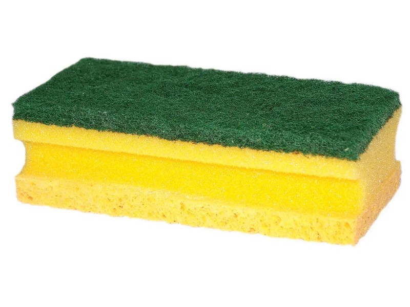 Spugne Abrasive Antigraffio Per Piatti - Confezione Da 8 - Doppio Lato (Morbido/Abrasivo) - Dimensioni 8,5x6x4 Cm - Per Cucina, Bagno, Pentole - 3