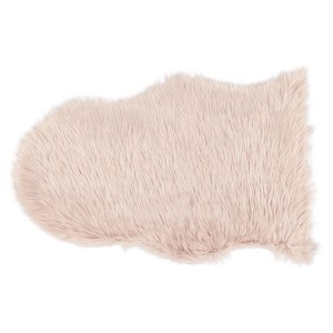 Tappeto a pelo lungo t.b.t. rosa, morbido e soffice.