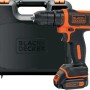 Avvitatore a batteria Black+Decker 10,8V con batteria e custodia.