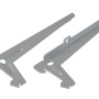 Due staffe angolari argentate a un foro, 18 cm, per mensole e costruzione mobili.