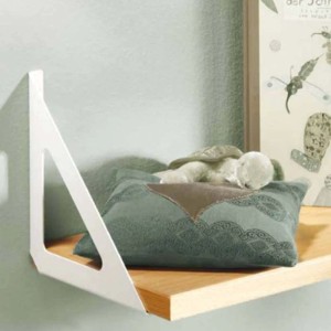 Reggimensola triangolare in acciaio 190x190x12 mm bianco opaco