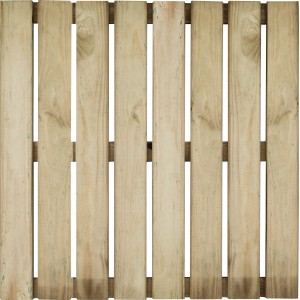 Piastrella in legno chiaro, adatta per uso esterno.