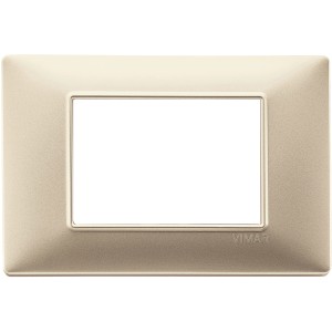 Placca t.b.t. beige per interruttori e prese.