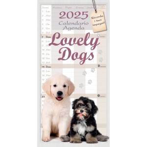 Calendario da parete 2025 con motivo di cani come decorazione murale.