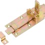 Catenaccio per porta zincato giallo, 120x50mm, per porte e cancelli esterni.