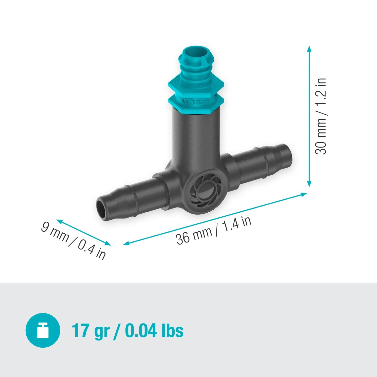 Gardena Gocciolatore in linea, 2 l/h, Sistema Micro-Drip per irrigazione a fila.
