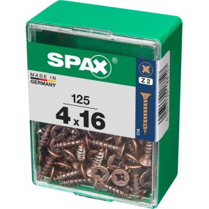 Scatola di 125 viti per legno 4x16 mm di t.b.t.