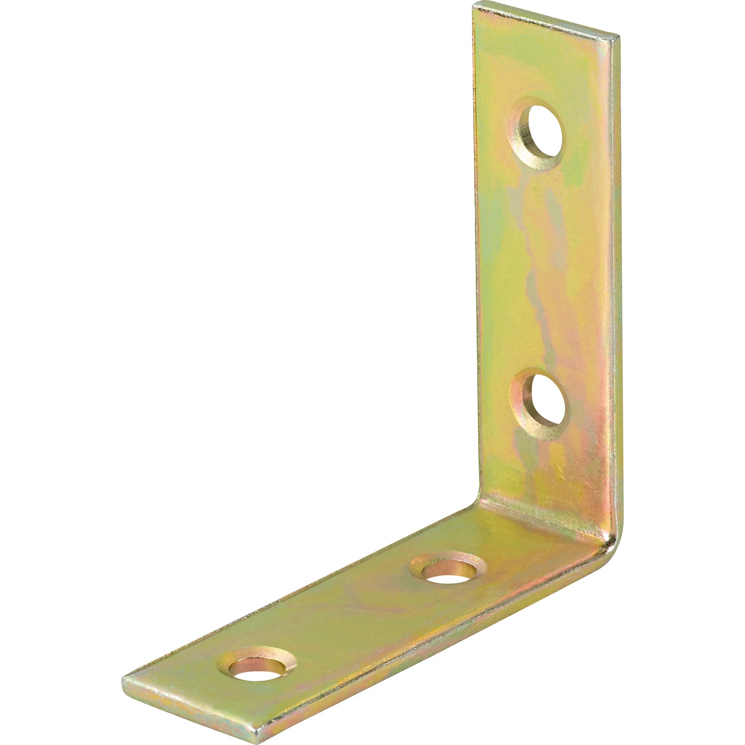 Staffa angolare per sedia zincata gialla 50x50x15 mm per costruzioni in legno.
