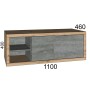 Mobile bagno moderno con cornice in legno e frontale grigio, categoria mobili bagno.