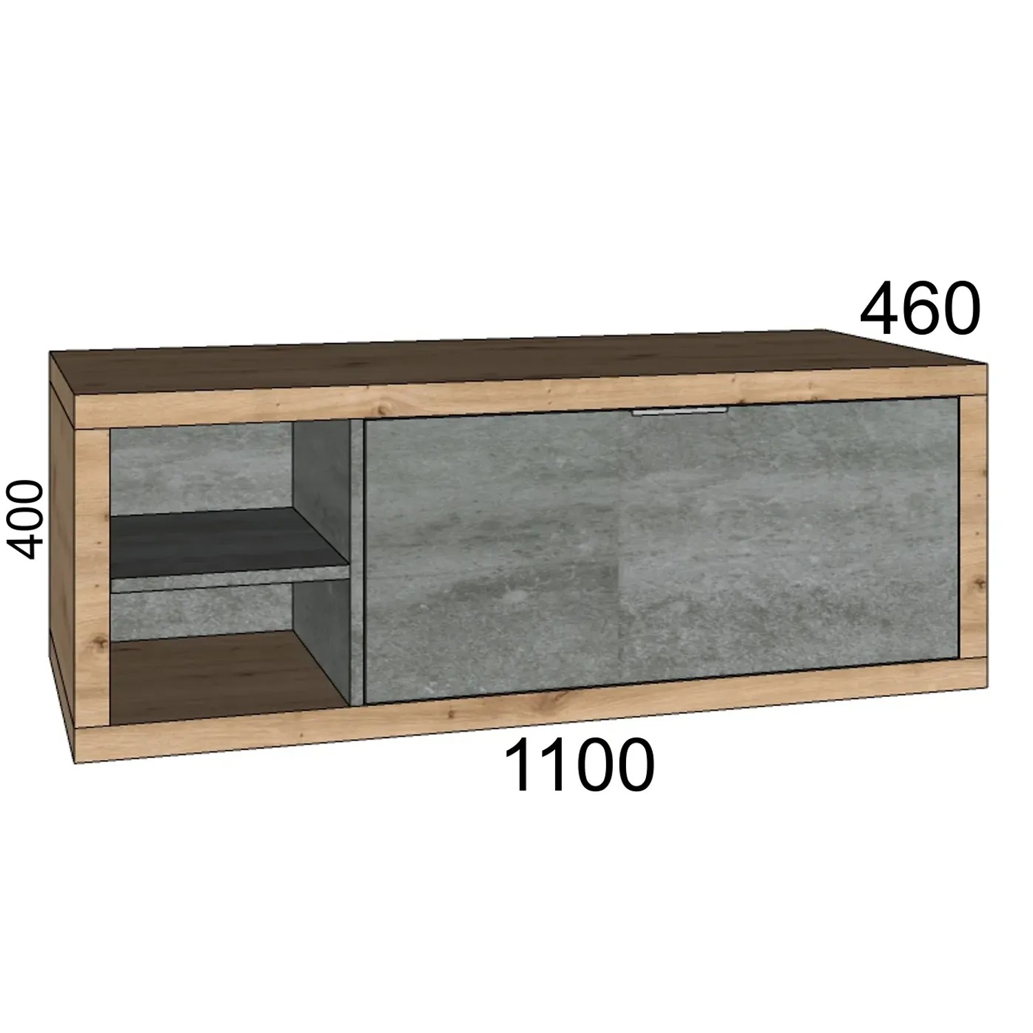 Mobile bagno moderno con cornice in legno e frontale grigio, categoria mobili bagno.