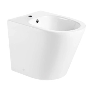 Bidet bianco sospeso.