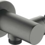 Presa acqua incasso rotonda con supporto doccetta Idrostile titanio