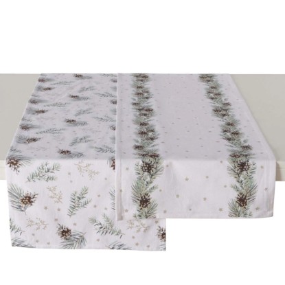 Runner Natalizio Rosso Con Pupazzi Di Neve – Per Decorare La Tavola Delle Feste, 40x140 Cm