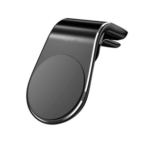 Supporto magnetico nero per telefono da auto, accessorio interno auto.