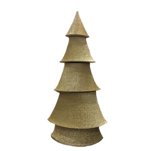 Albero 3D in poliestere oro H 123 cm
