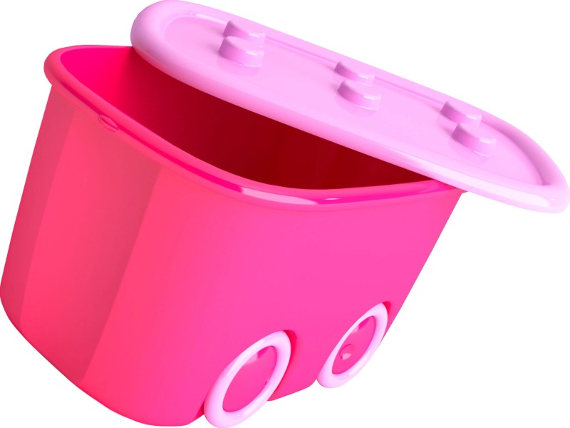 KIS contenitore Funny Box con ruote rosa 58 cm x 38 cm x 32 cm