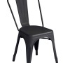 Sedia da giardino t.b.t. nera in metallo, ideale per esterni.