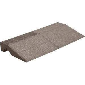 Cuneo di accesso grigio t.b.t. per pavimenti autobloccanti, rampa per sedie a rotelle o passeggini.