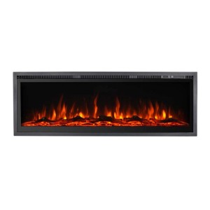 Caminetto elettrico parete/incasso Divina Fire Chicago130 1500 W L127 cm nero