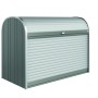 Biohort box contenitore da giardino StoreMax 190 grigio quarzo metallizzato, in metallo, con serranda.