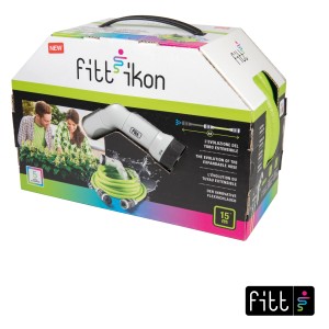 Confezione del tubo per irrigazione flessibile Fitt Ikon con ugello a spruzzo, 15m.
