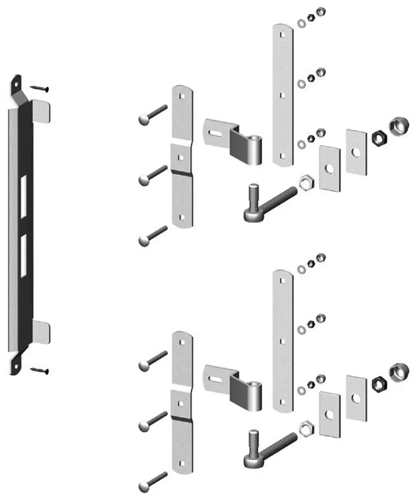 BOXOB 4 Perni Quadrati Per Gancio Rimorchio | 1/4x4'' In Acciaio Zincato Con Anelli Antismarrimento | Per Barca, Camper, Agricoltura