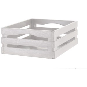 Cesto / scatola contenitore t.b.t. bianco in plastica. Ideale per lo stoccaggio e l'organizzazione.