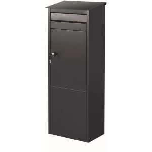 Cassetta postale autoportante t.b.t. antracite con scomparto per giornali.