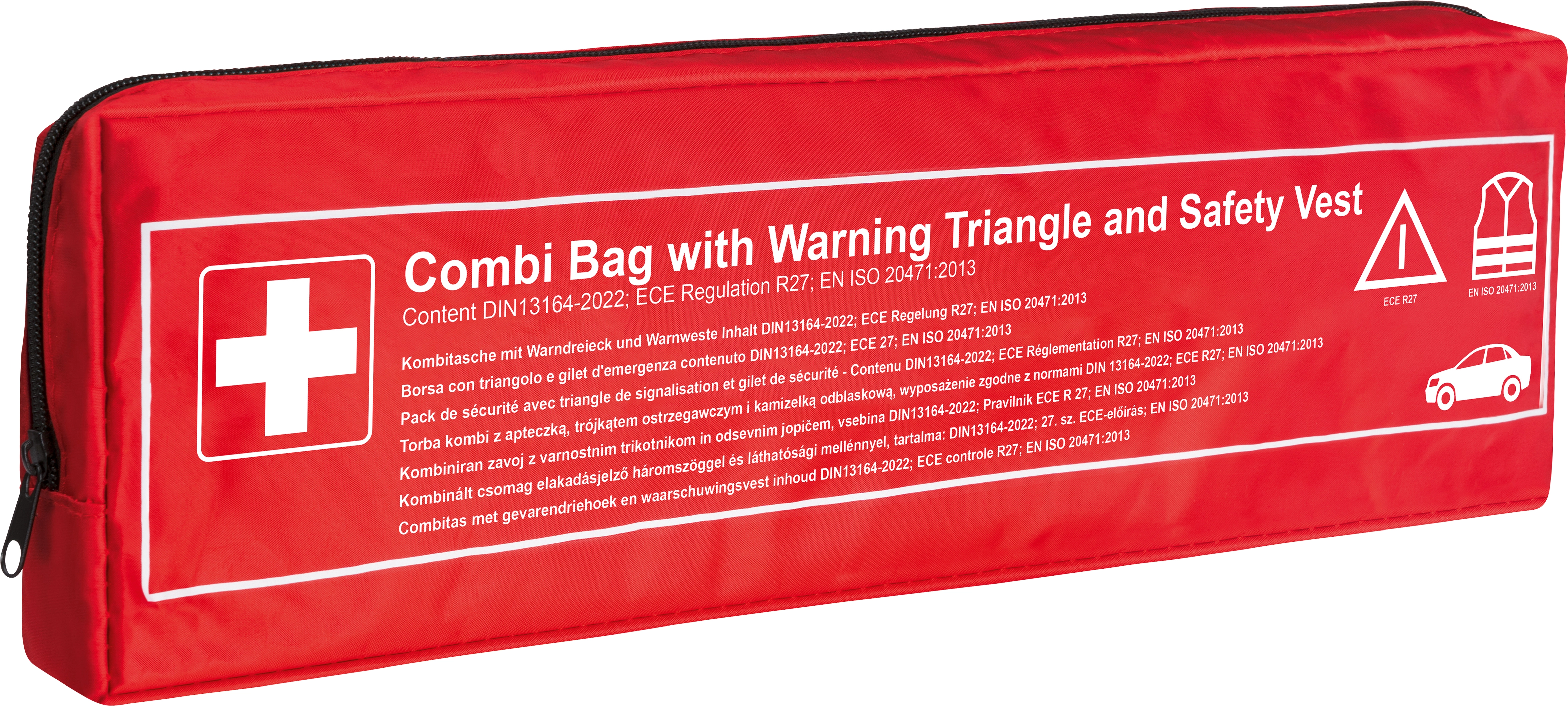 Kit emergenza auto Walser borsa con triangolo di emergenza rosso