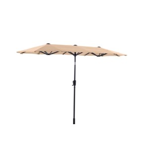 Ombrellone da balcone centrale Doppia Testa 3x1,5 m Beige