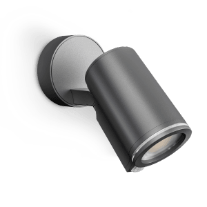 Faretto LED Steinel Spot One SC antracite, spot da parete orientabile con sensore di movimento.