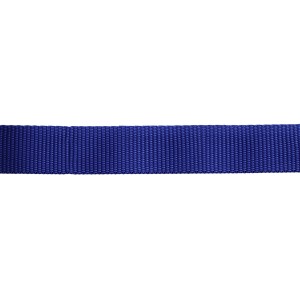 Dettaglio di fettuccia in PP blu. Funi in PP.