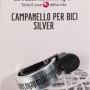 Campanello per bici argento di La Gazzetta dello Sport. Accessorio bici per maggiore sicurezza.