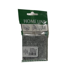 Feltrini grigi 80x80mm in confezione, adatti per mobili.