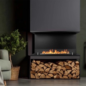 Camino a bioetanolo trifacciale 3 lati Divina Fire Trevi 90 3 kW 90x45 cm
