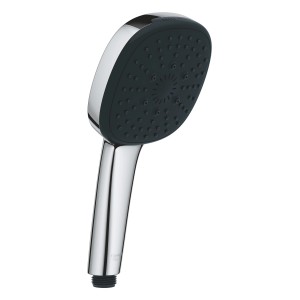 Soffione doccia Grohe Vitalio Comfort 110, cromato, quadrato, con 3 getti.