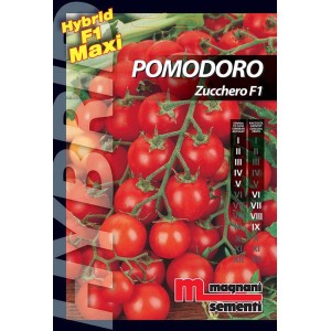 Confezione di semi di pomodoro 'Zucchero F1' di Magnani Sementi, Hybrid F1 Maxi, per l'orto.