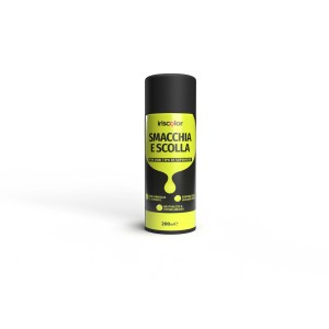 Spray smacchiatore t.b.t. per superfici, flacone giallo.