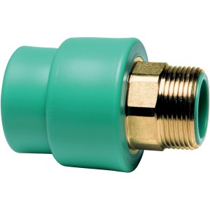 Adattatore verde t.b.t. per cassette WC con filettatura in ottone.