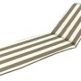 Cuscino a righe per lettino da giardino, beige/marrone.