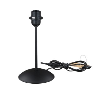 Base per lampada nera per lampade da tavolo, senza paralume.