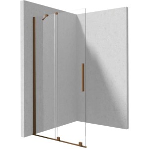 Parete doccia scorrevole Cabaiguán Idrostile 900x1950 mm bronzo spazzolato