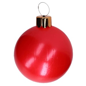 Pallina di Natale in plastica gonfiabile rossa Ø45 cm
