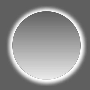 Specchio da parete t.b.t. rotondo con illuminazione LED per bagno e soggiorno.