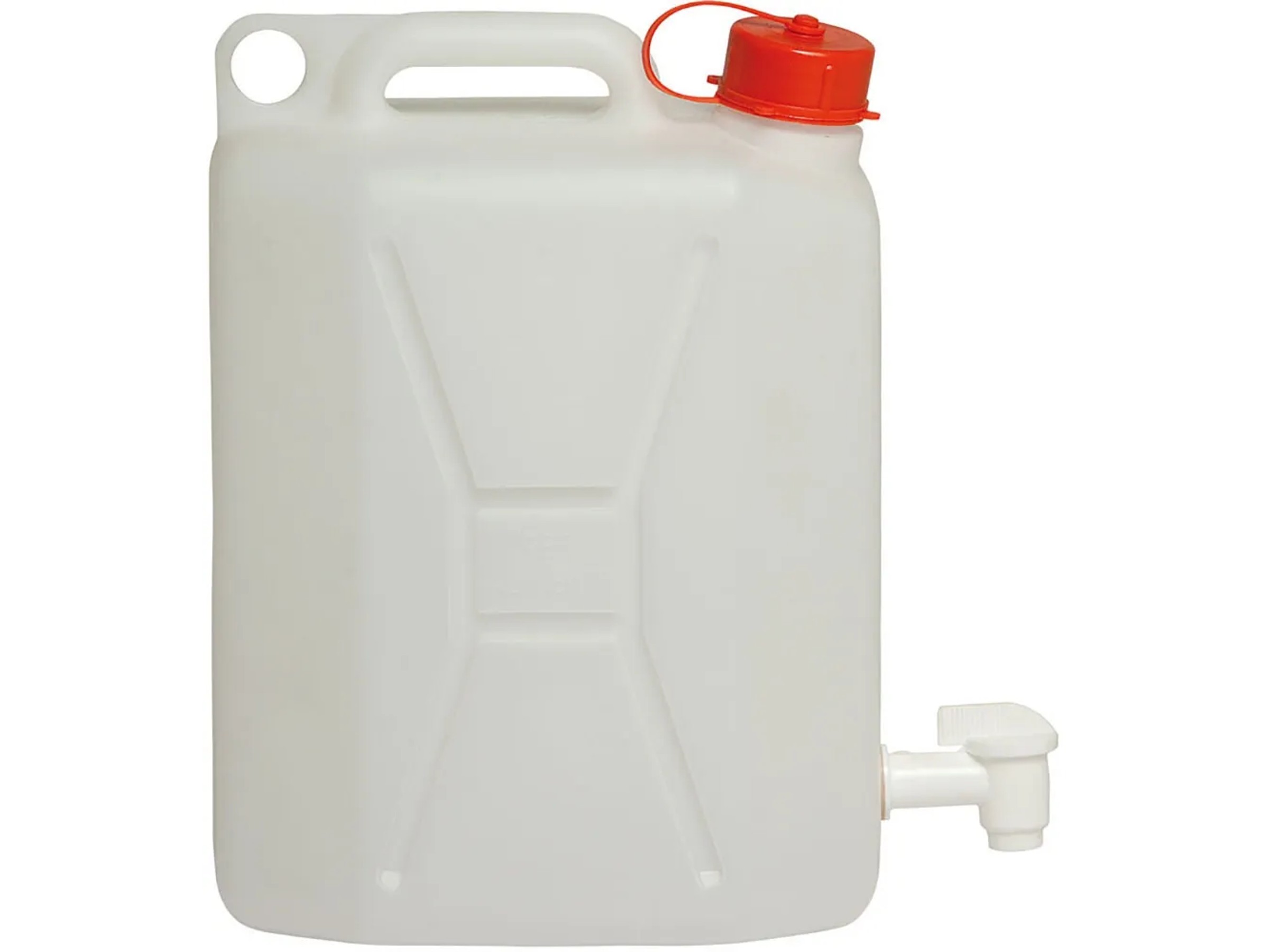 Rubinetto Dosatore Per Tanica DIN61 - 15-60 Litri - Bianco/Rosso - Tenuta Ermetica Antigoccia