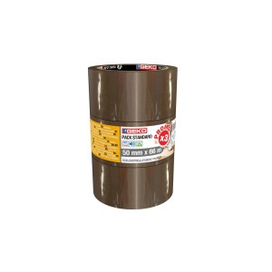 3 rotoli di nastro adesivo marrone t.b.t., 50mm x 66m, per imballaggio e spedizione.