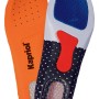 t.b.t. solette per scarpe da giardinaggio, arancioni e blu.
